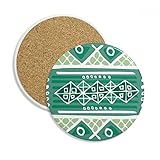 Classification : Coaster DIYthinker Green Hills Mexique Totems Civilisation Ancienne Pierre Boisson Céramique sous-Verres pour la Tasse Coupe 2pcs Cadeaux Multicolor