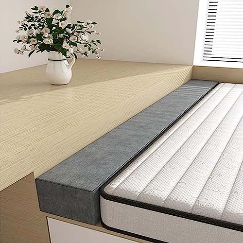 Almohada de cuña para cama, relleno de espacio de cama gris, 90 cm 213 cm, extensor de colchón de cabecero/pared, almohada rectangular para cama individual/doble/Queen/King (tamaño: 72 x 7 x 3/183 x