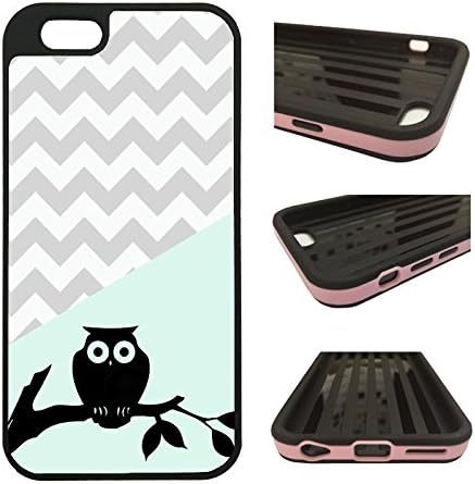CorpCase iPhone 6 Case / iPhone 6S (4.7") Case - Owl Mint Grey Chevron/ Hybrid ULTRA Protective iPhone 6 Case With Great Style - Features Unique 2-in-1 Hybrid protection with TPU + Plastic.