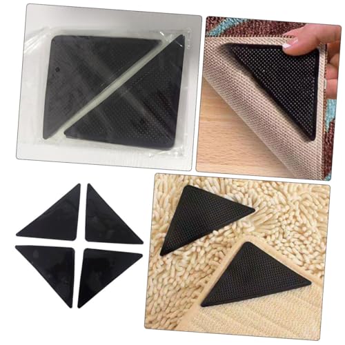 SOESFOUFU 4 Peças Fixador De Carpete E Acessórios Com Ventosa Ganchos Adesivos Adesivo De Unha Tapet