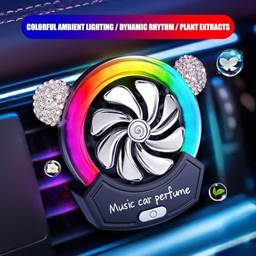 Difusor de ventilación de coche con giro 360 e iluminación LED decorativa 7