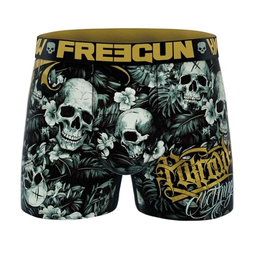 FREEGUN Boxer Homme Microfibre Rock & Tattoo HYRAW (L, June)
