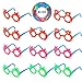 LUOEM Kids Pineapple Eyeglasses Party Sunglasses Favors Hawaii Fruit Eye Glasses for Hawaii Beach Luau Party Decoration ,Pack of 12 (Random Color)