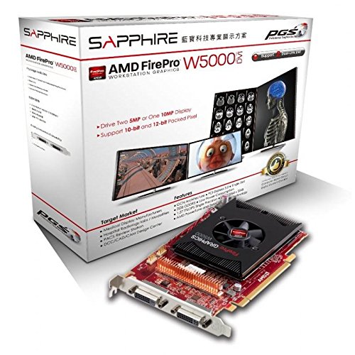 Sapphire AMD Firepro W5000 Grafikkarte ATI (PCI-e, 2GB, GDDR5 Speicher, DVI, 1 GPU)