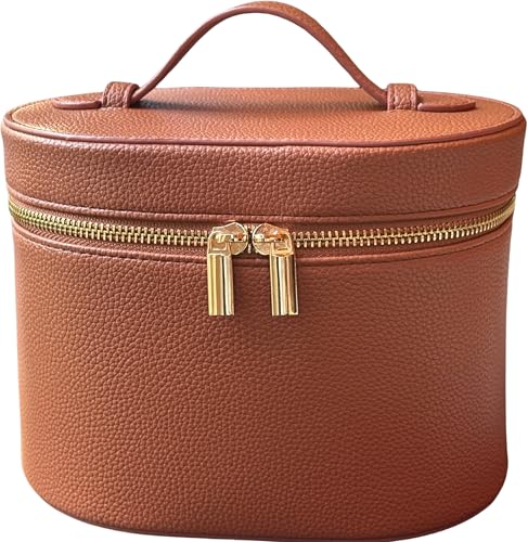 JAZD Vanity Case Makeup Bag with Removable Organizer Divider, Travel Toiletry Cosmetic Organizer for Women