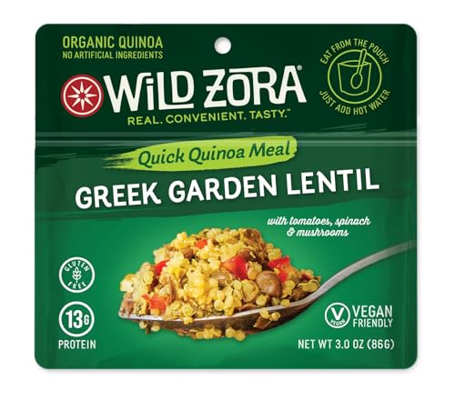Wild Zora Instant Organic Quinoa Meals, Quick & Tasty Prepared