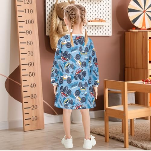 Winter Girls Dresses Casual Long Sleeve for Kids Toddler Girl Clothes 2-8 Years3