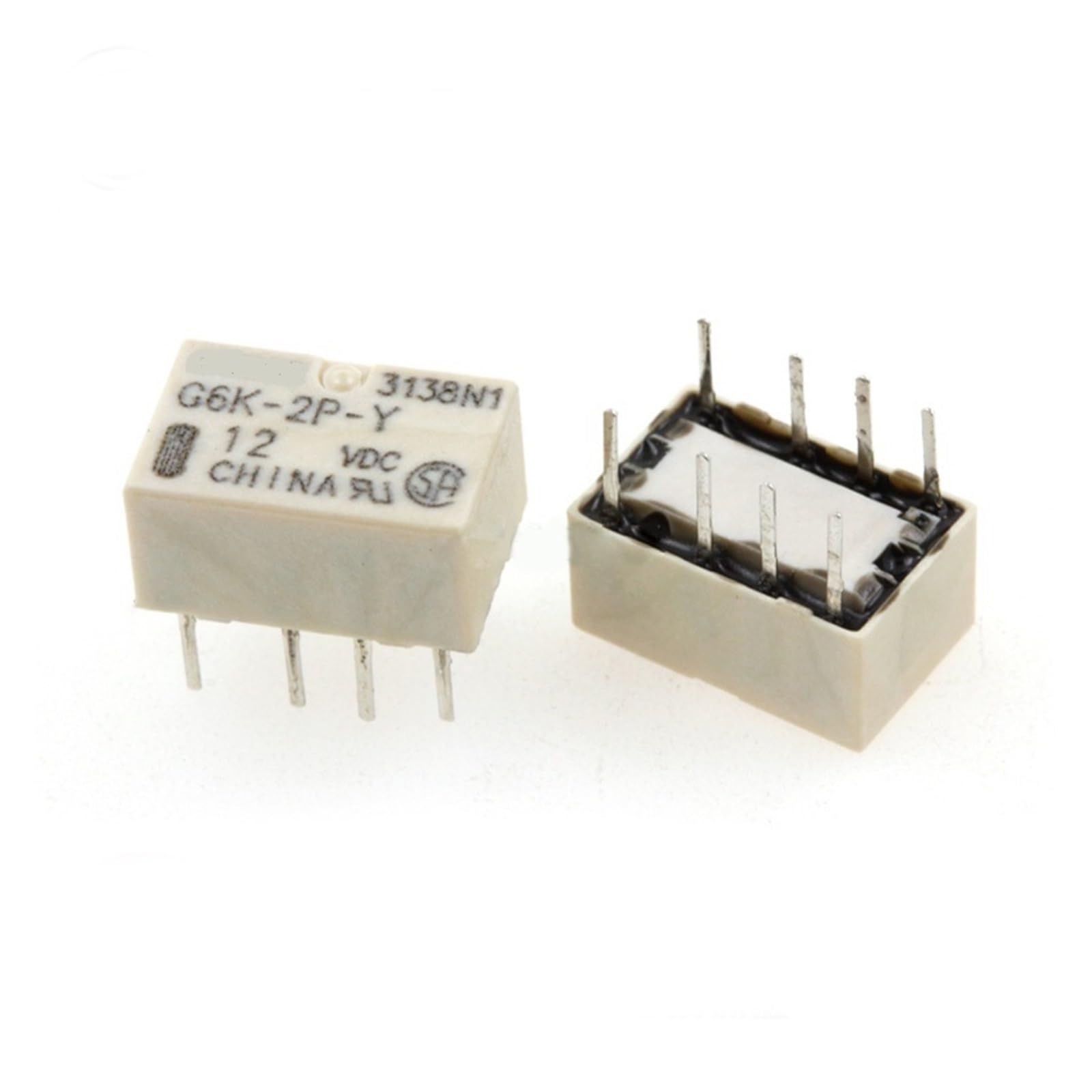 Relé Dip G6K-2P-Y 24VDC de alta precisión con 8 pines para conmutación estable