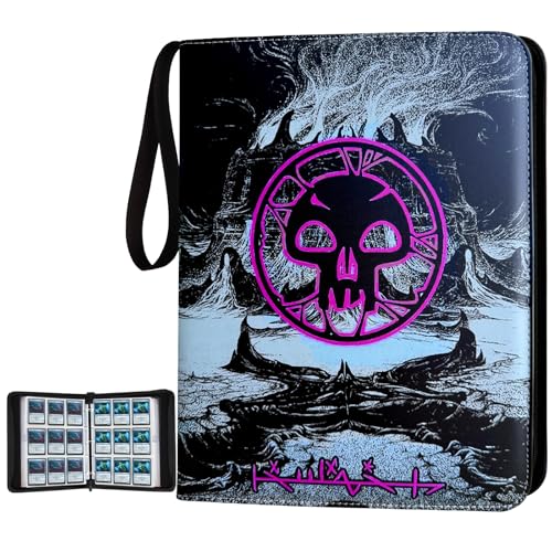 Image of 9 Pocket Card Binder, 720 Double Sided Pocket Trading Card Binder, Premium PU Card Collector Album,Card Folder for MTG /YGO /PTCG /Game Cards(Purple)