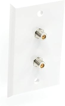 THE CIMPLE CO Dual Coaxial Cable Wall Plates with 2 Couplers - 4 PCS