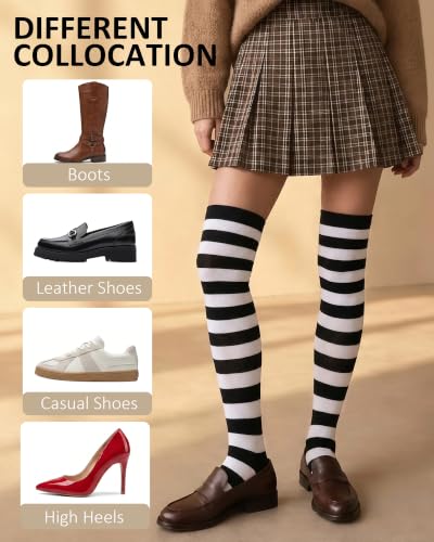 Image of Chalier Womens Thigh High Socks, Thigh Socks Stockings for Women