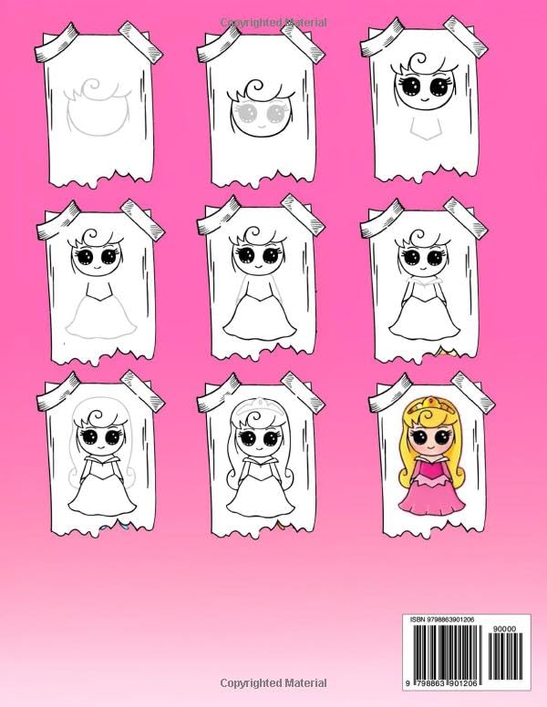 Miniatura 2 de How to draw PRINCESSES Learn to Draw Step-By-Step guid for young Artiste. How to Draw Cute Characters Book for Kids and Adults