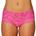LoveFifi Women's Hip -Hugging Split Personality Crotchless Panty - Large/X-Large - Hot Pink