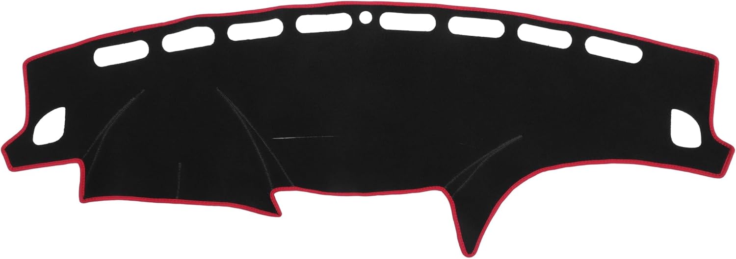 Car Dashboard Cover Mat Compatible for Subaru Impreza 2008-2011, Protective Polyester Black Red Center Console Interior Trim Dash Board Mat