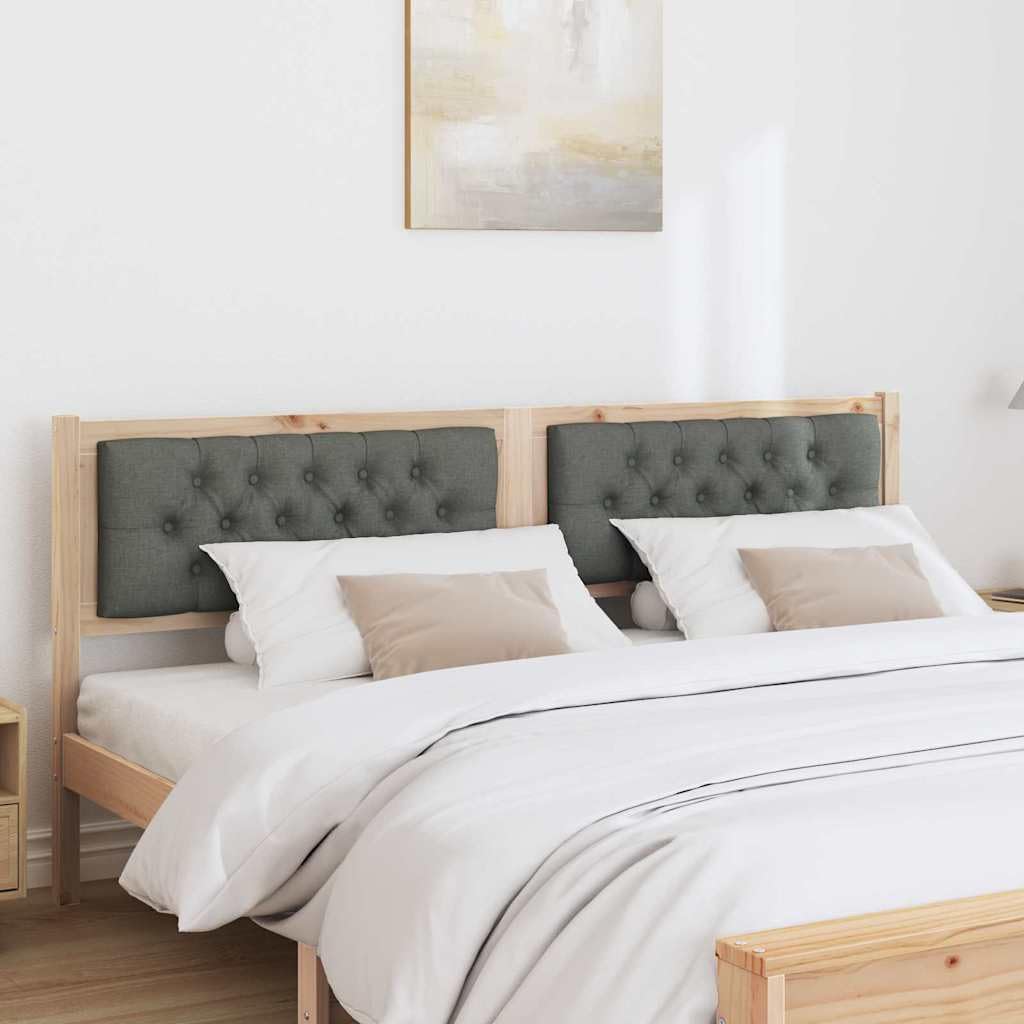 Tête de lit Marron et Gris foncé 160 cm Bois Massif en pin,Têtes et Pieds de lit,11.3kg-879000