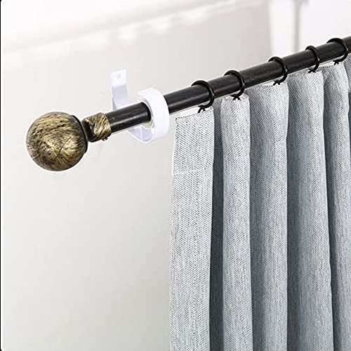 2 Pezzi Staffa per Bastone per Tende, Staffe per Aste per Tende, Supporto Bastone per Tende, Staffe per Tende, per Appendere Aste per Tende, Aste per Guardaroba, Aste per Doccia (Bianca) - Image 7