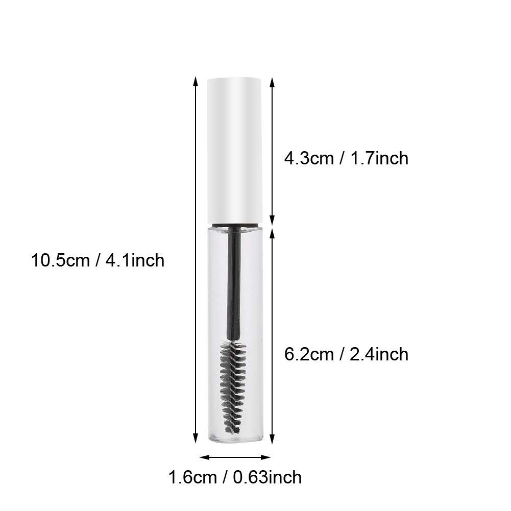 10ml Empty Mascara Tube with Eyelash Wand Portable Refillable Mascara Tubes Eyelash Cream Container Bottle DIY Cosmetics(White) - Image 3