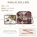 Imagen de DIRRONA Bolso Bandolera Mujer de Piel con Patchwork Artesanal Colorido