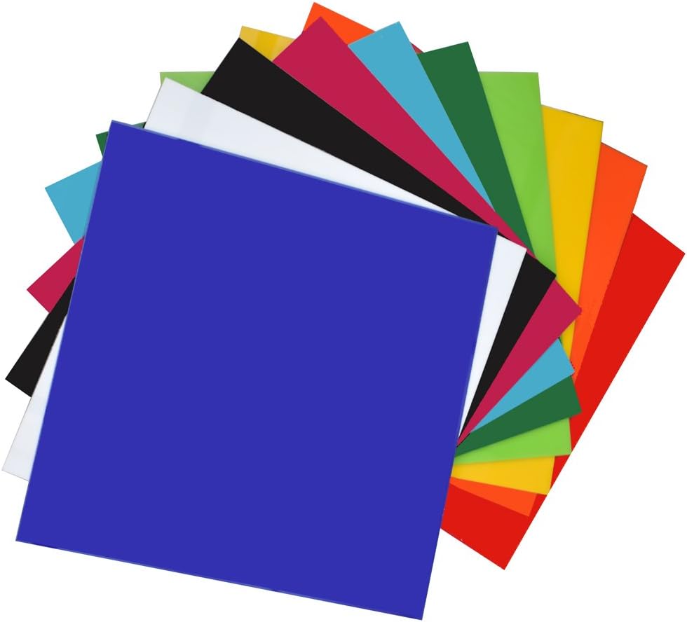 10 Pieces & 10 Colored Acrylic Plastic Sheet 12 x 12 Inch (.118" Thick)（no-Transparent), for Signs, DIY Projects