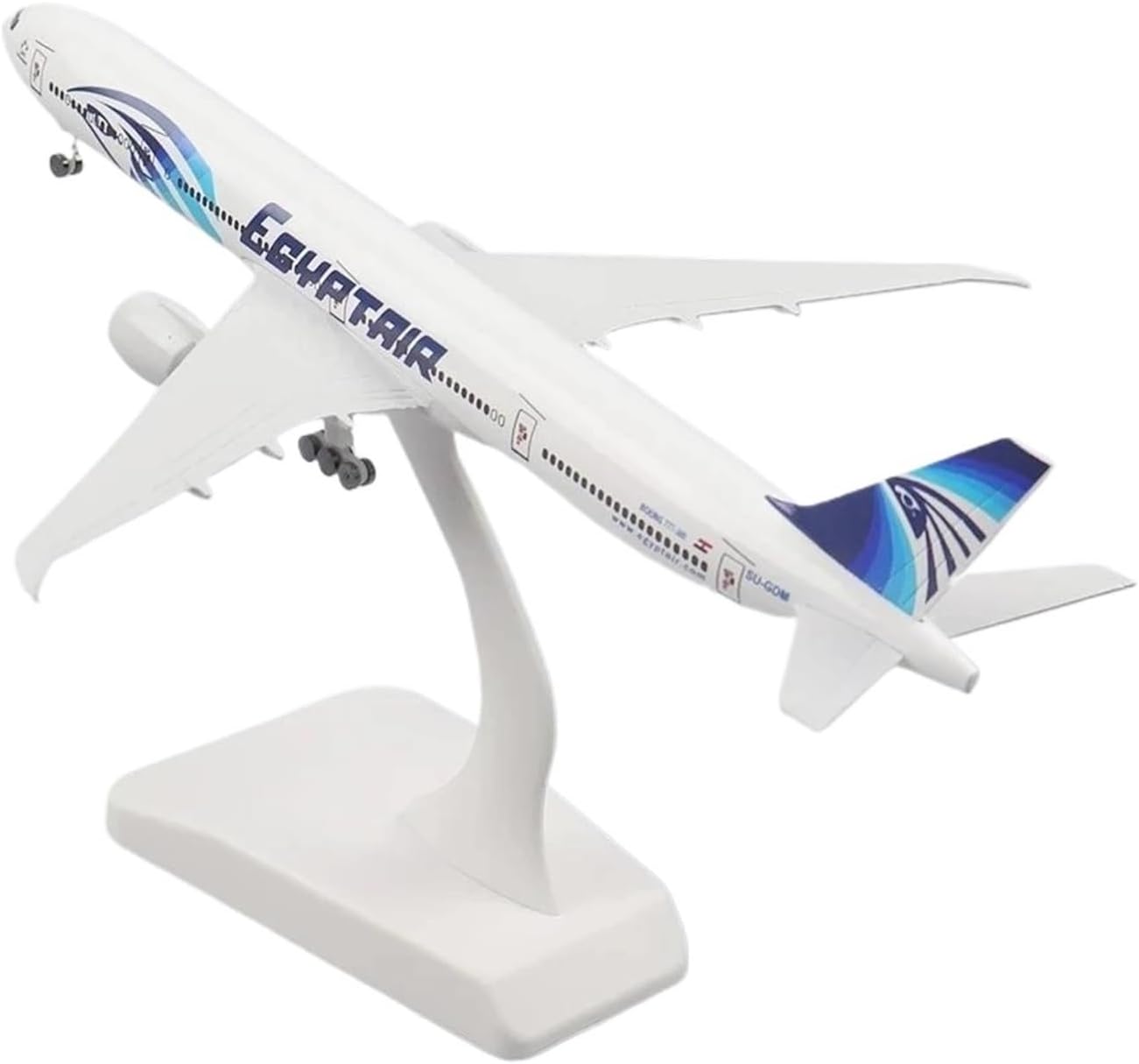 1 400 Scale Model for EgyptAir B777 (die-cast Metal Aircraft with Stand 20CM Hobby Playgame Kit