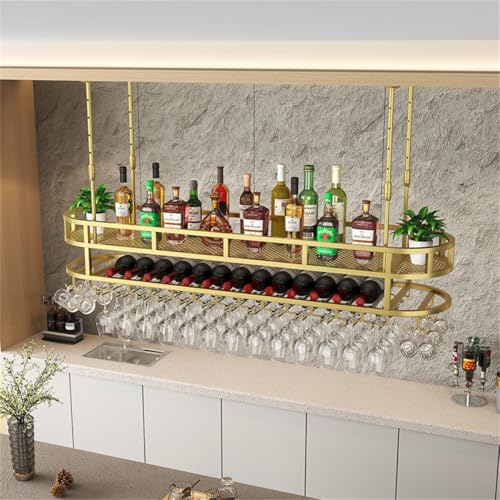 Casier à vin mural réglable support bouteille porte-verre bar