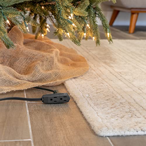 GE 3-Outlet Flat Extension Cord 3 Ft Grounded Extension Cord with Multiple Outlets 3 Prong Outlet Extender Flat Plug Indoor Power Strip 16 Gauge UL Listed Black 69877 by GE - Image 6