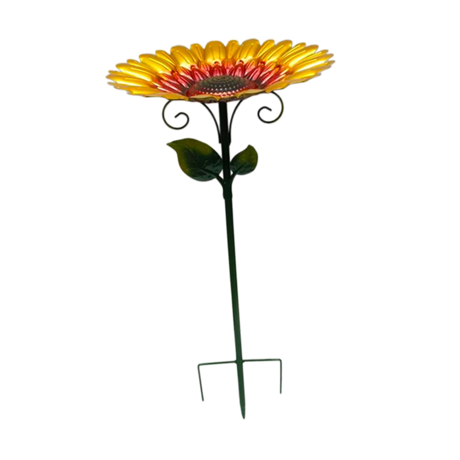 Eye Catching Colorful Sunflowers Design Bird Water Feeder Perfect for Attracting Small Birds to Your Yard Outdoor Spaces Flower Bird Bath
