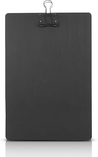 Miniatura 1 de Portapapeles de metal, portapapeles de metal, placa vertical de hierro para tamaño carta y hoja de tamaño A4, para oficina, enseñanza, aulas,