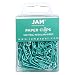JAM PAPER Colorful Standard Paper Clips - Small 1 Inch - Teal Paperclips - 100/Pack