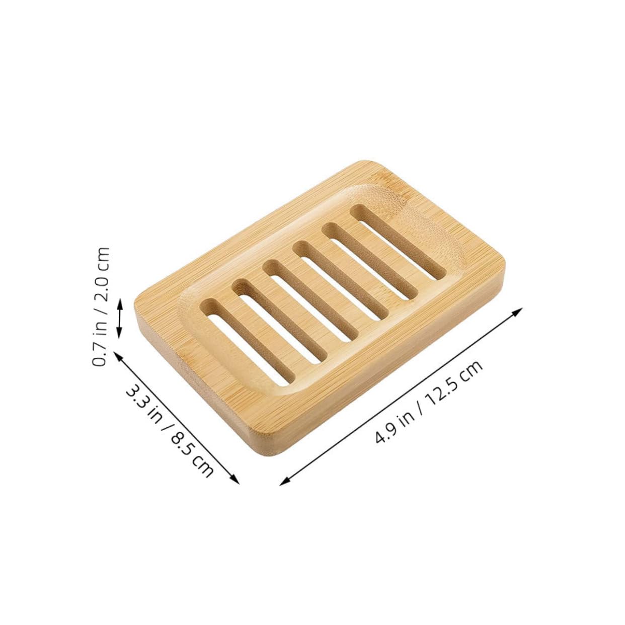 ABOOFAN 5 Piezas Jabonera de Bambú Natural para Drenaje de Jabón y Esponjas Organizador para Baño y Cocina Resistente y Duradero para Mantener Jabones Secos y Evitar la Ablandamiento