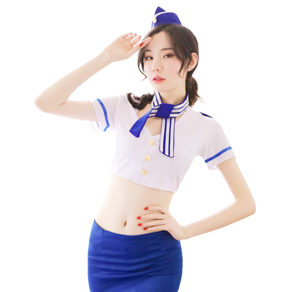 可愛い海軍服コスプレセット セーラー服 可愛い海軍風 コスプレ衣装セット コスプレ系|セーラー服