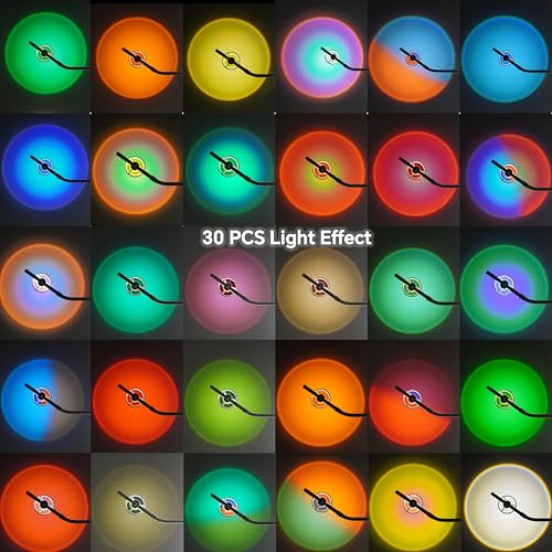 LOZNDA 5-Head Halo Sunset Lamp with Replaceable Color Filters — view 4