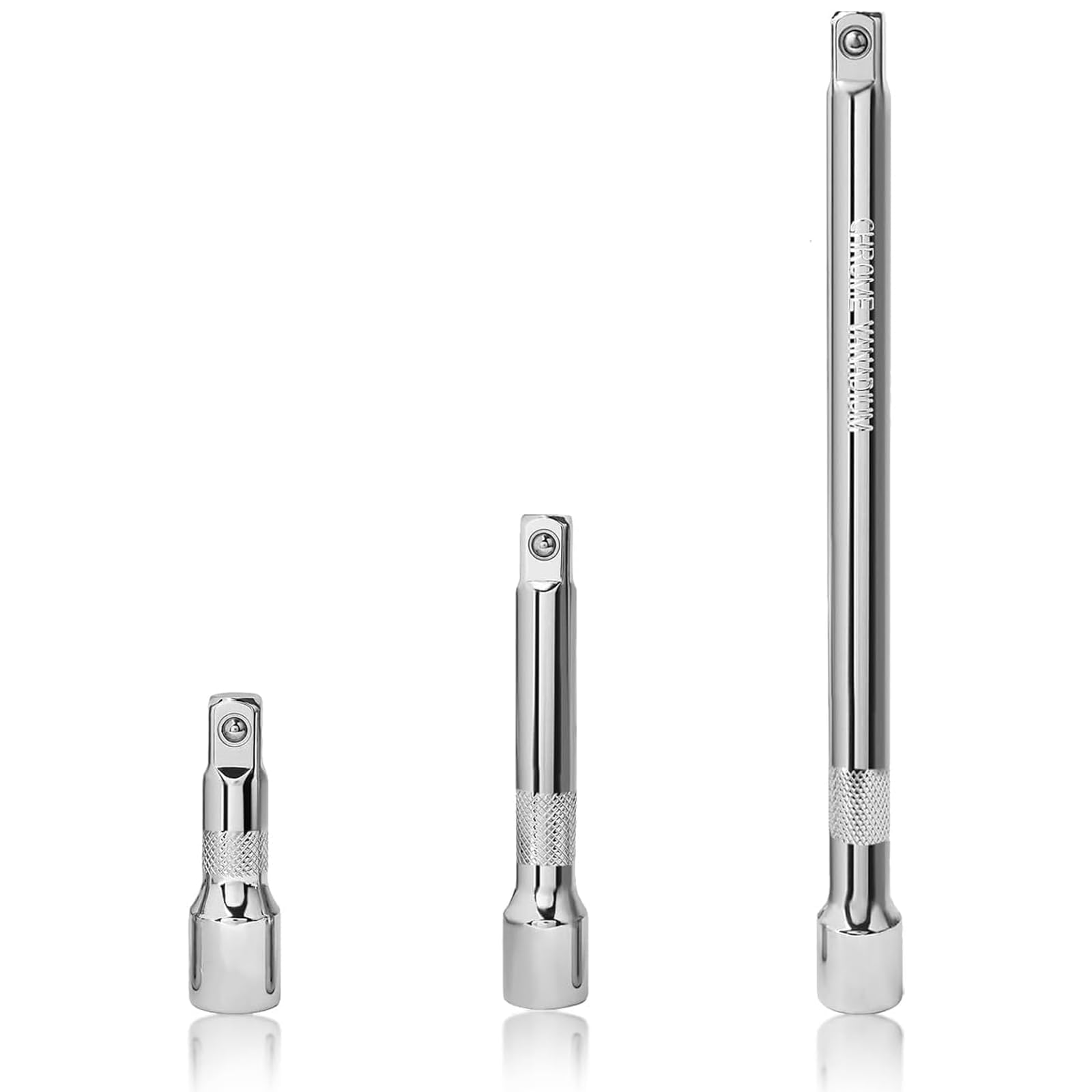 CLKE 3pcs 1/2 Inch Drive Extension Bar, Wobble Socket Extension Bar Set 3, 5, and 10 Inch Long, Chrome Vanadium Steel, for Extra Reach in Automotive & Maintenance Work