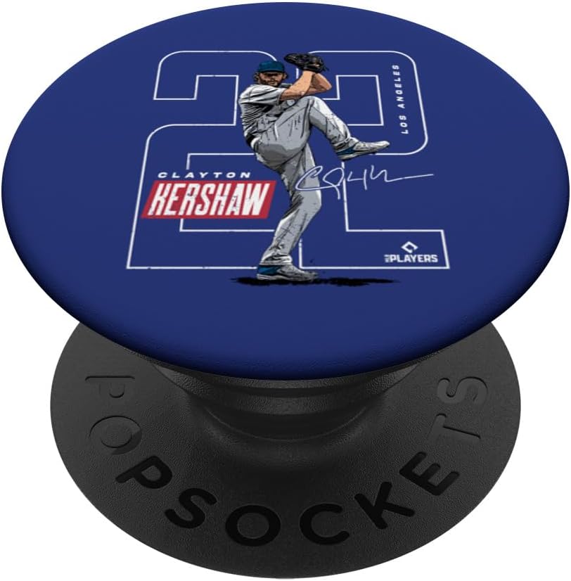 Clayton Kershaw | Los Angeles MLB Player League | MLBKER4040 PopSockets Adhesive PopGrip