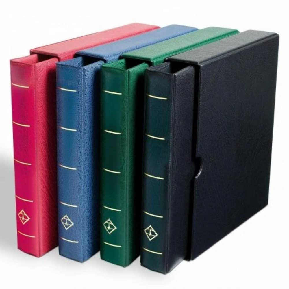Leuchtturm OPTIMA F Dar Kasetli Klasör (240x280x55mm) (Pul, Madeni Para, Kağıt Para, Zarf, Efemera Koleksiyonlarınız için idealdir), Kahverengi Kapak