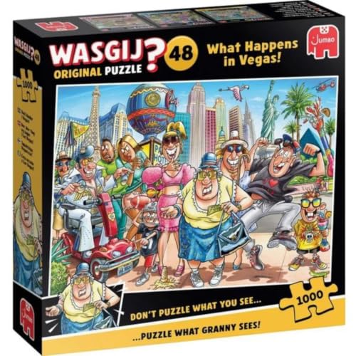 Wasgij Original 48 was in Vegas passiert! Anspruchsvolles Kniffliges 1000-Teile-Puzzle für Erwachsene 100% Recycelter Karton Einzigartiges Geburtstags Jumbo