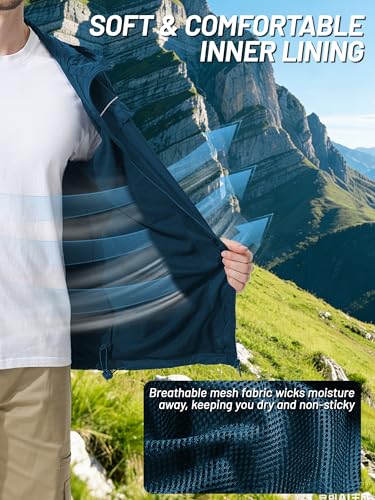 Image of SWISSWELL Mens Rain Jacket & Coats Packable Lightweight Waterproof Rain Shell Hooded for Golf Travel Hiking