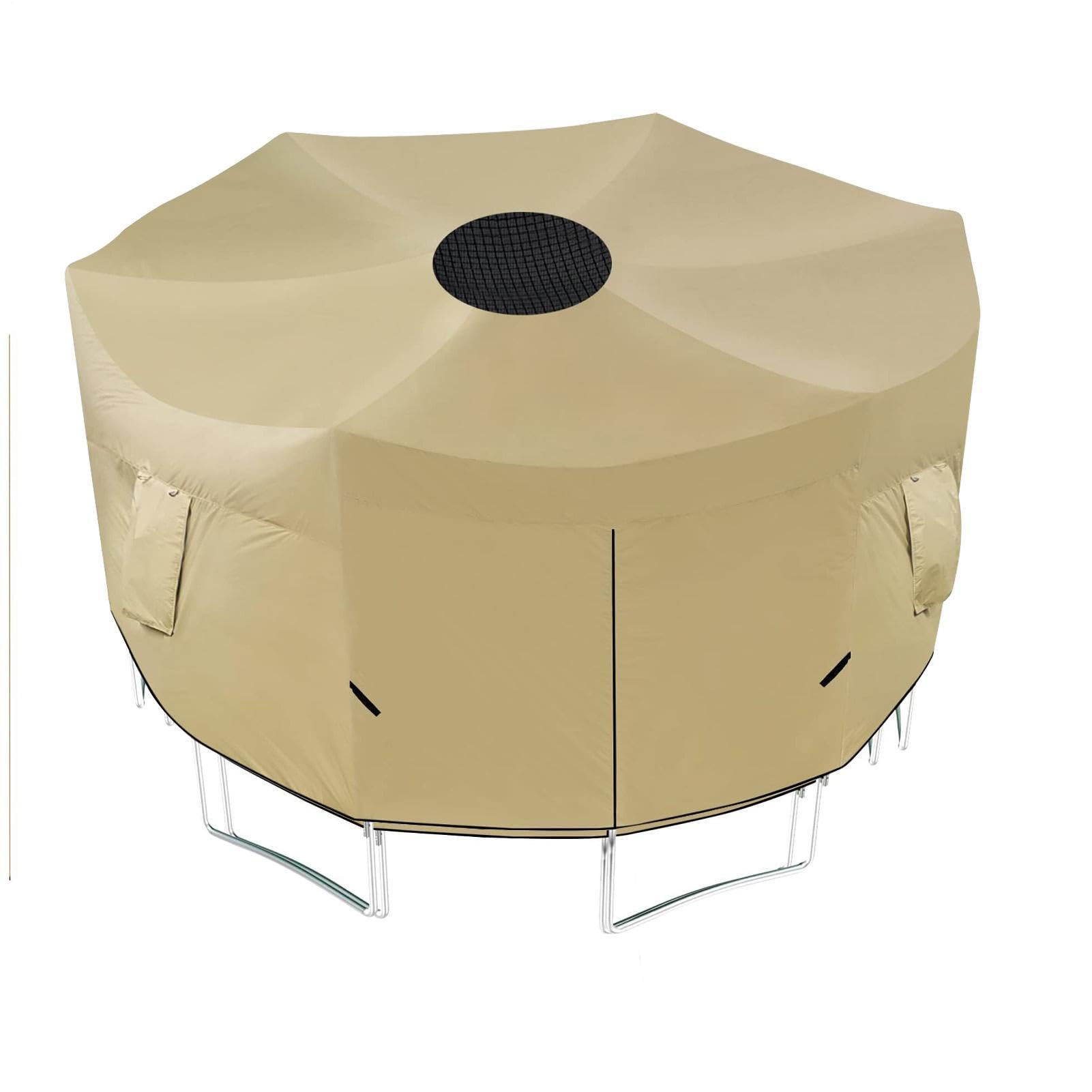 Sjeryinven Trampoline Tent Cover, Sun Protection Shade With Sturdy Tear Resistant Fabric, Foldable Trampoline Sunshade Waterproof And Sunscreen For Birthday Parties, Picnics, And Community Activities