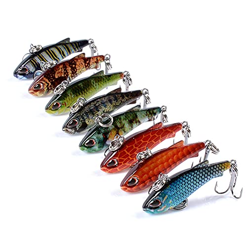 8 Pcs VIB Lures and Hard Swimbaits Set,as Vibe Sinking Lure for Trout Bass Salmon Redfish Trout Bass Walleye 4