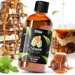 Liquid Stevia Drops (8oz - 1600 Drops) Toffee Caramel - 0 Calories, 0 Sugar, 0 Carbs, Keto All Natural Sweetener Droplets made Certified Stevia Extract. No Additives & Fillers 250ml