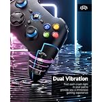 EasySMX Wireless PC Controller Game Controller PC Kabellos Bluetooth Gamepad mit Hall-Trigger&Dual Vibration&Turbo Funktion, kompatibel mitPC/PS3/Switch/Android TV/TV-Box/Handy/Tablet/Laptop – Blau – Bild 5