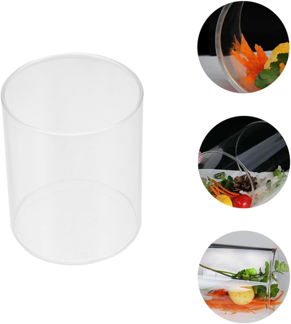 Gatuida Glass Salad Bowl Open Ended Cylindrical Serving Tableware