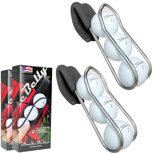 SnakeBelly Golf Ball Holder with Quick-Draw Release 2-Pack
