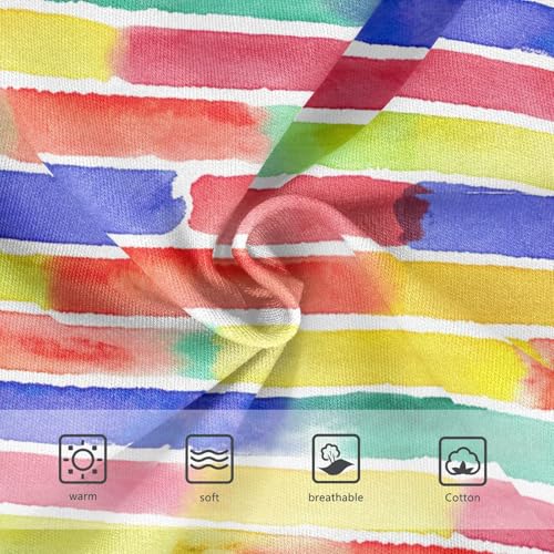 Joisal Cotton Girls Underwear Toddlers Colorful Watercolor Stripes Panties Little Girl Durable Undies Kids Briefs 2t3