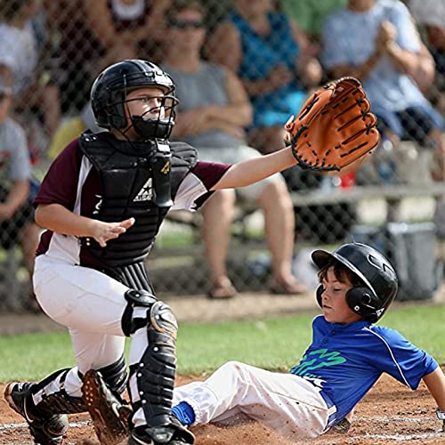 Foto von Baseball Handschuhe - Softball Handschuhe mit Einem Ball，Baseball Training Wettbewerb Handschuh Verdickt PU Leder Softballhandschuhe für Kinder Erwachsene Sport Schlaghandschuhe (Schwarz, 11,5 Zoll)