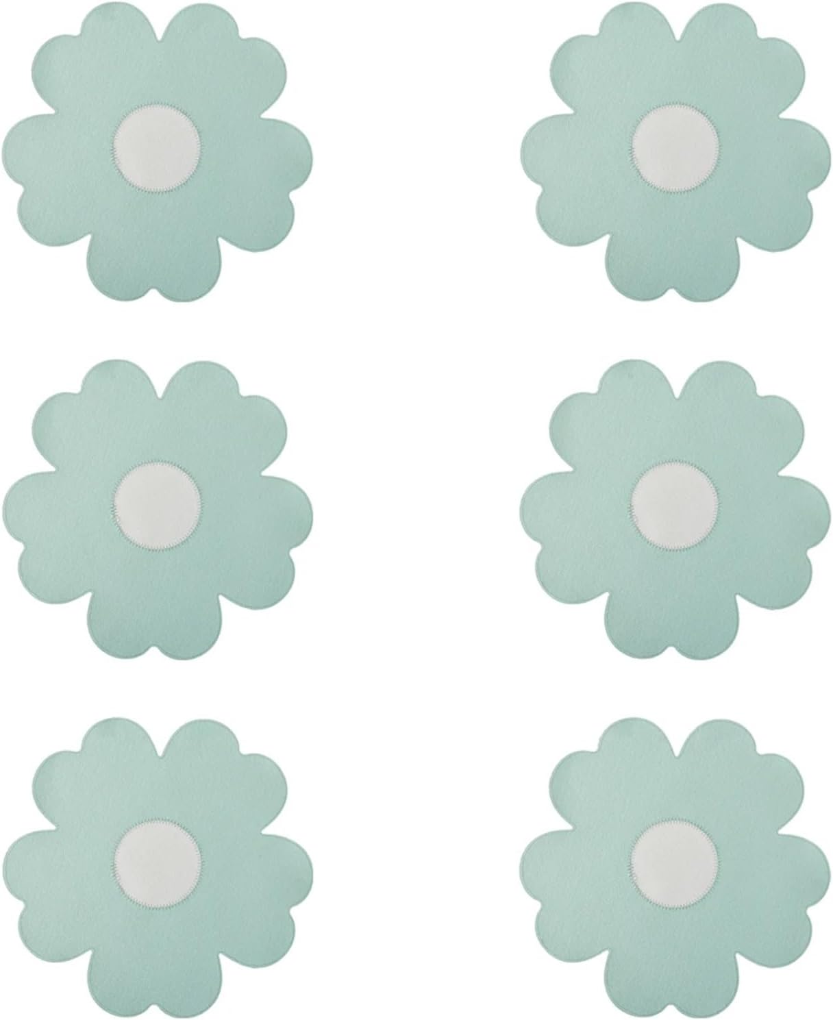 Flower Table Leather Placemats Set for Dining Table,Heat-Resistant Non-Slip Insulation Waterproof Place Mats(6)