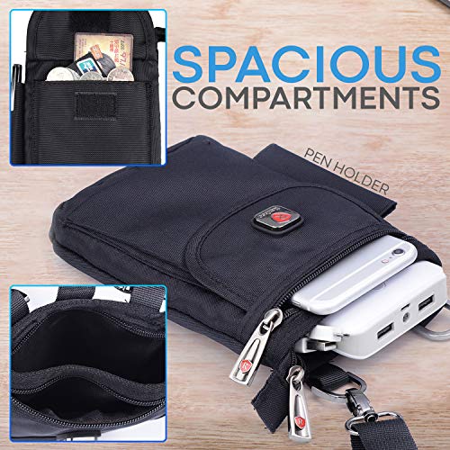 Small Crossbody Phone Bag ,Ranboo Belt Pouch Waist Bag For Travel Outdoor Hiking,Iphone Xs Max Xr 7 8 Plus Samsung Galaxy Note 9 8 S7 Edge Holster Belt Clip Carrying Case,Cell Phone Purse Pouch Bag #TOP3