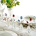 H&D HYALINE & DORA Crystal Red Rose Figurine Collectible Glass Double Roses Flowers Bouquets Ornament Decor for Home Wedding Party