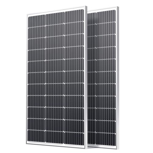 Image of Callsun 200W Solar Panel, 2Pcs 100 Watt Solar Panel with High-Output Design,High Efficiency Monocrystalline PV Module,RV Essentials,Ideal for 12V/24V System,RV,Rooftop,Home,Off-Grid