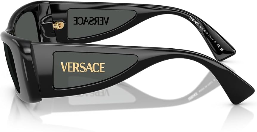 Versace Woman Sunglasses Black Frame, Dark Grey Lenses, 54MM